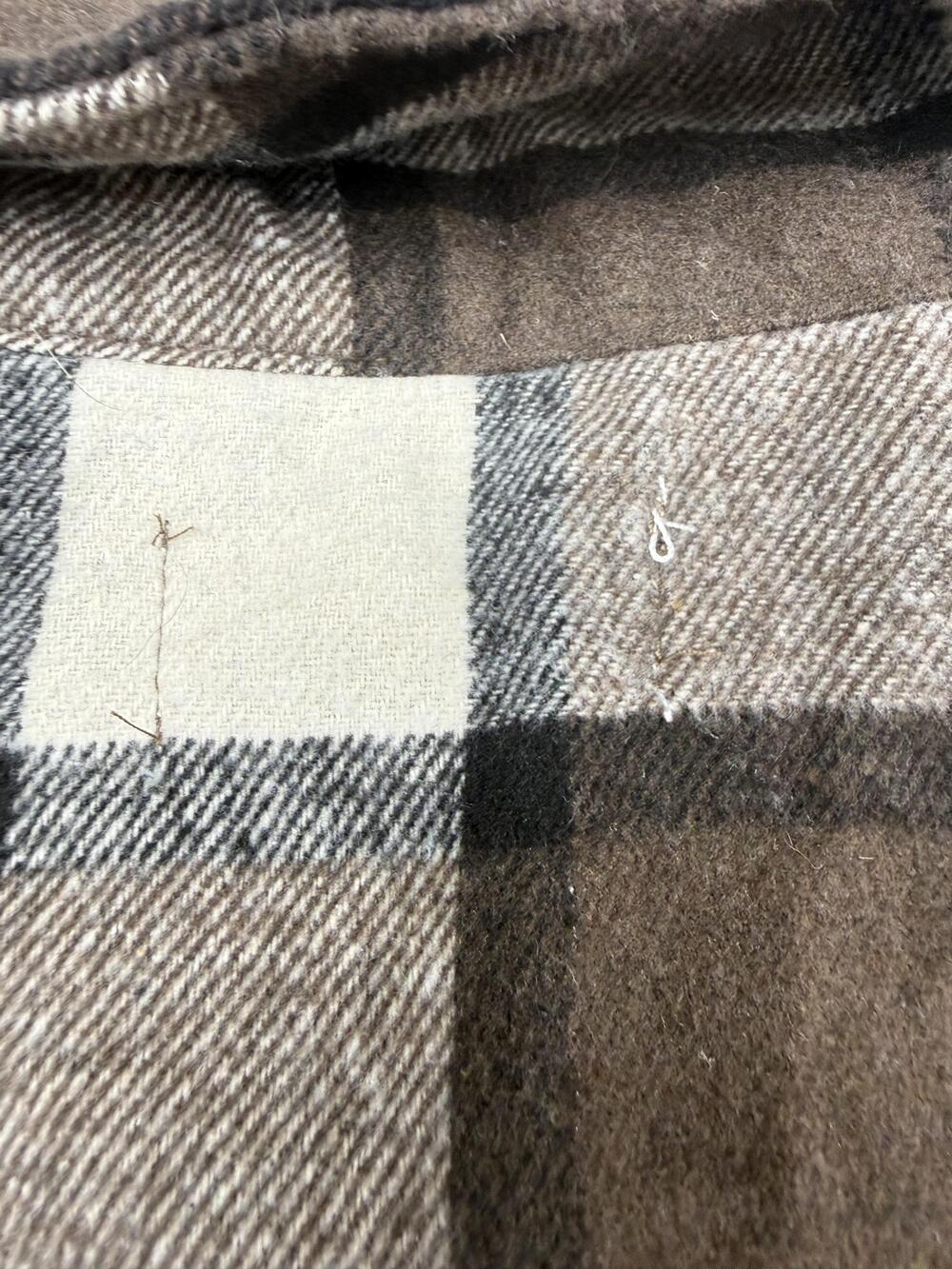 CI SONO Jacket Womens Large Brown Plaid Flannel Button Front Pockets Shacket - Picture 6 of 8